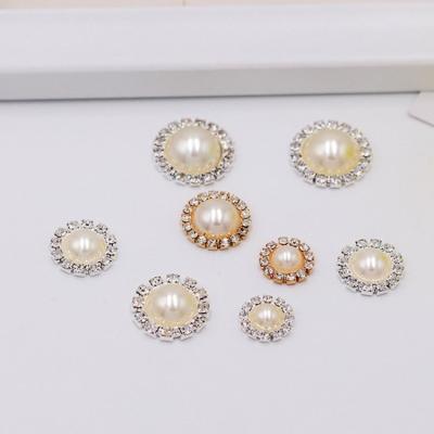 China Factory Sale New Fashion Flatback Kittens Claw ABS Gold Half Around Pearl Rhinestones For Wedding Hairpins DIY Clothes for sale