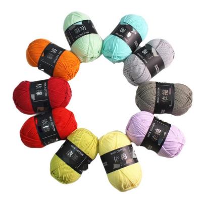 China Various Colors 4ply Baby Yarn Antistatic Wholesale Soft Worsted Hand Knitting Cotton Yarn For Crocheting for sale