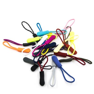 China Wholesale Multicolor Nickel Free Zipper Pulls Tie Rope Ends Buckle Zipper Puller For Backpack Clothes for sale