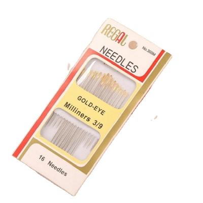 China Factory Sale Sewing Hand Sewing Needles Gold Carbon Steel Accessories Eye Hand Sewing Needles 16Pcs for sale