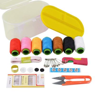 China Portable Plastic Sewing Kit Sewing Kit Needlework Travel Home Plastic Needlework Wholesale Box Yarn Sewing Kit for sale