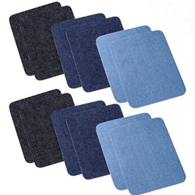 China Other Wholesale Multi-size plain denim self-adhesive jeans repair stretch self-adhesive knee back elbow patch for sale