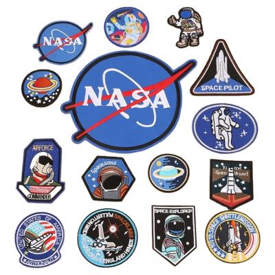 China Other Hot Sale Aircraft Astronaut Design Embroidered Shoulder Pilot Patches For Clothing for sale