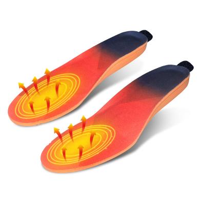 China Rechargeable medicated smart battery thermal hot felt heating custom made insoles for shoes heatmolded insole for sale