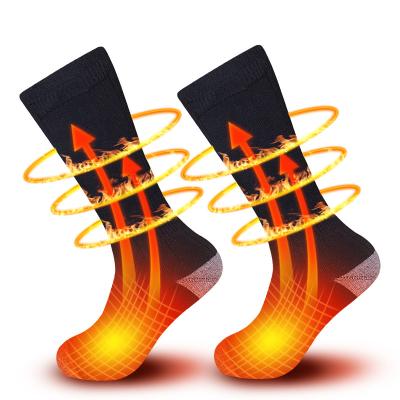 China QUICK DRY Unisex Electric Rechargeable Cordless Battery Smart Heating Socks Men Women Invisible Heat Support Sock for sale