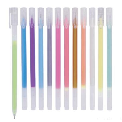 China Normal High Quality Multifunctional Transparent Colored Ink Pen Mini Colored Gel Pens Barrel Gel Pens for sale