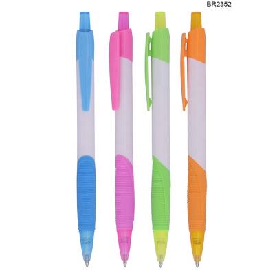 China Eco-Friendly Fine Quality Custom Logo Retractable Ball Pen Plastic Full Colouresd Printed Ballpoint Pen for sale