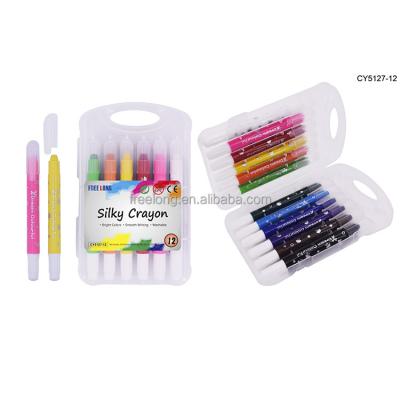 China 2022 Attractive Price Eco-friendly Bulk Plastic Factory Supply 12 Colors Washable Pencils With Logo for sale