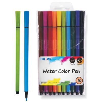 China Eco-friendly New Trend Hexangular Colored Barrel Washable Water Color Very Good Prices Pen Set for sale