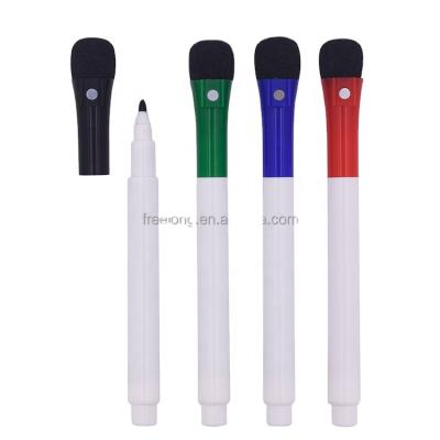 China Hot Selling Eco-friendly Promotional White Board Barrel White Board Stationery Eraser Low Price Magnetic Marker for sale