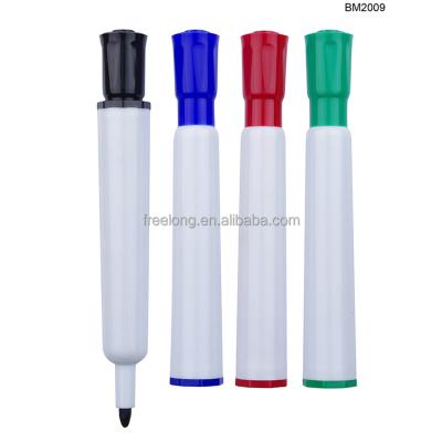 China Best Selling Eco-Friendly Promotional White Barrel Board Pen Chisel Tip Available White Solid White Board With Marker for sale