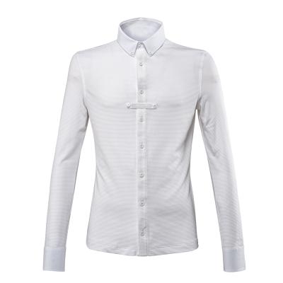 China OEM Durable Men's Equestrian Shirt Long Sleeve Riding T-Shirt Quick-drying Soft Fit High Elastic Equestrian Shirt for sale