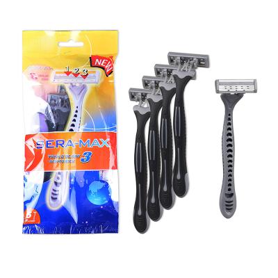 China Sera Blade Max Triple Blade Triple Razor 3 Blade Disposable Razor In Polybag Pack for sale