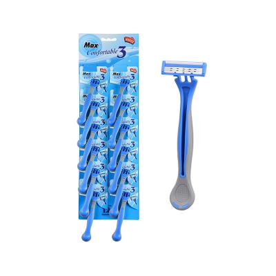 China Triple Blade Shaving Products Razor With Flexible Razor Head for sale