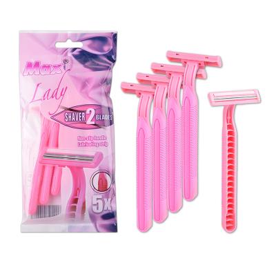 China Twin Blade Triple Blade Women's Razor With Pink Color for sale