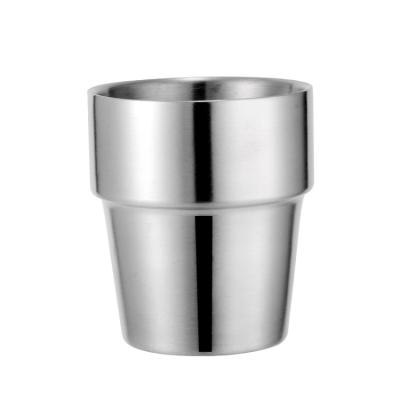 China 180ml 260ml 300ml KOREAN Stainless Steel Mugs Double Wall Insulated Mug Steel Beer Mugs Coffee Mugs Beer Mugs Milk Mugs for sale