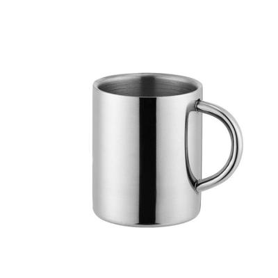 China Durable Double Wall Logo 10oz 14oz Stainless Steel Mugs Heat Insulated Customized Coffee Mug Free From Wall BPA for sale