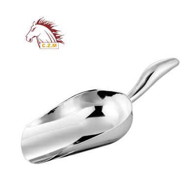 China Sustainable Ice Cube Scoop Candy Scoop Stainless Steel Food Scoop Shovel Metal For Kitchen Bar Store for sale