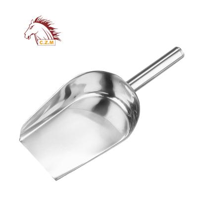 China Sustainable Ice Scoop Candy Scoop Stainless Steel Food Scoop Shovel Metal For Kitchen Bar Shop Ice Scoop for sale