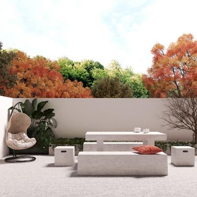 China Outdoor Furniture Sofa Set Large Garden Patio Set New Design Modern Luxury Concrete Furniture for sale