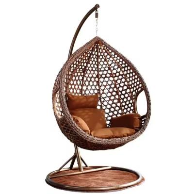 China Modern Hanging Outdoor Rattan Swing Patio Egg Swing Chair Garden Outdoor Patio Swing Chair for sale