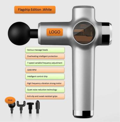 China Pulse Electric Shock Body Touch Screen Grip Motion Booster Tissue Vibration Body Muscle Deep Massage Gun for sale