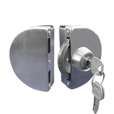 China Double Key Door Lock Smart Hot Sale Stainless Steel Glass Door With Fingerprint For 10-12mm Thickness for sale