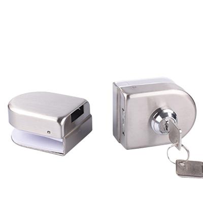 China Factory Direct Selling Key Factory Direct Sale Polish Frameless Tempered Glass Door Lock SS304 Security Glass Door Lock for sale