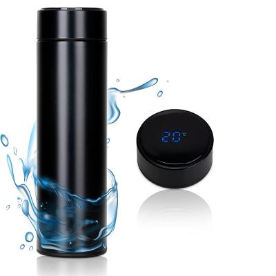 China Sustainable 500ml Water Bottle Led Digital Temperature Display Vacuum Flasks Stainless Steel Water Bottles for sale