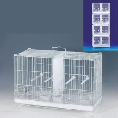 China Sustainable 4 Stack And Lock Double Breeder Cage Bird Breeding Cage With Removable Dividers And Breeding Doors for sale