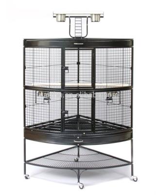 China Viable Grower Large Metal Corner Pet Parrot Bird Cage And Aviary For Bird W71 X D71 X H172cm for sale