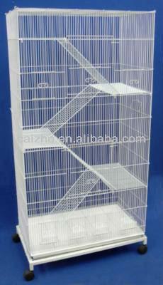 China Viable Ladders 4-Layer Metal Chinchilla Cage, Metal Ferret Cage, Hamster Cage for sale