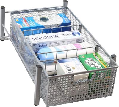 China Mesh Cabinet Basket Organizer Sustainable Countertop Sliding Cabinet Storage Drawer for sale