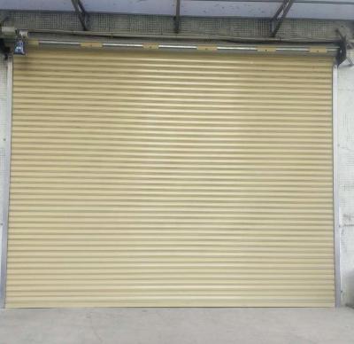 China Electric Anti Theft Roll Up Garage Door Strip Galvanized Color Steel Rolling Shutter Door for sale