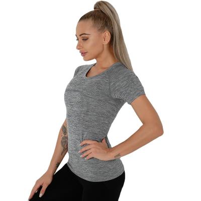 China 2022 Breathable Short Sleeve Yoga Shirt Sports Yoga Tops Women's Running Coat Workout Wear Gym Fitness Sports Casual for sale