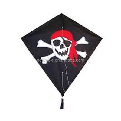 China Wholesale pirate gelasan kites easy entertainment delta fly diamond kite with 3m long tail from Weifang kite factory for sale