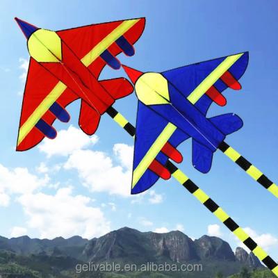 China Ripstop Polyester Weifang Kids Easy Fighter Flying Kites With 3m Tail for sale