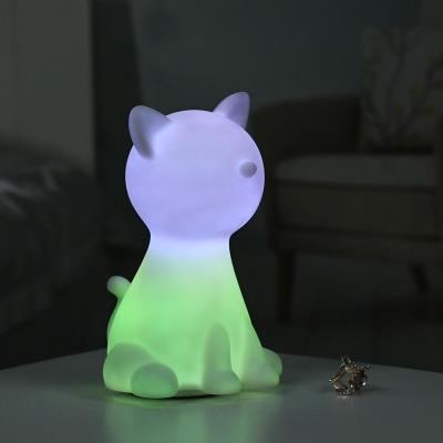 China New Modern Style BSCI Mini Portable Personalized Cat Shaped Night Light for Nursery for sale