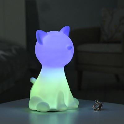 China Modern BSCI In Running Color Changing Cat Night Light For Bedroom With Rechargeable Battery for sale