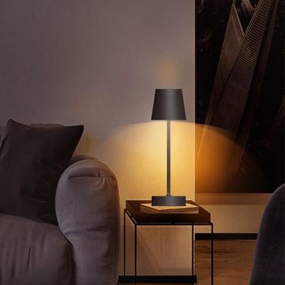 China Nordic Fashion Cordless Metal Table Lamp Custom Manufacturer Minimalist LED Touch Sensor Control Rechargeable Table Lamp Light for sale