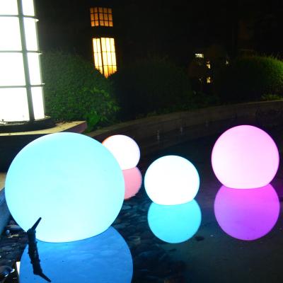 China New Design Warehouse 20 25 30cm Rechargeable Battery Led Garden Refill Ball by Waterproof Lights for sale