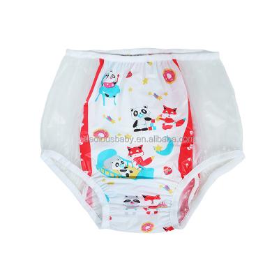 China 2021 Printed PVC Cheap Colorful Diaper Pants Waterproof Plastic Pants PVC Adult Babies In PVC Pants for sale