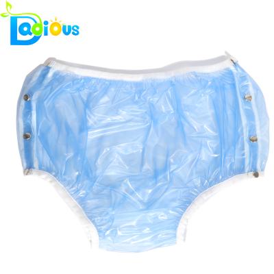 China PVC Plastic Adult Baby Pants Printed Reusable PVC Pant Diaper Covers For Fitted Diapers for sale