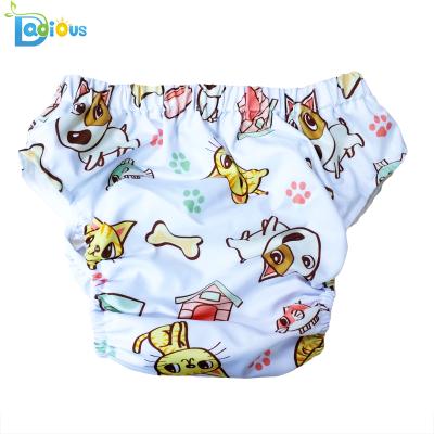 China Four Designs Waterproof Cotton Baby Cloth Printed Adult Diaper Reusable For Boys And Girls for sale