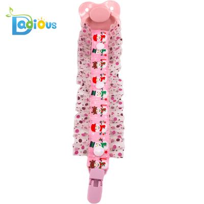 China Pink Adult Baby Pacifier Christmas Cilp Chain Dummy ABDL Latex ABDL Lace Free Side for sale