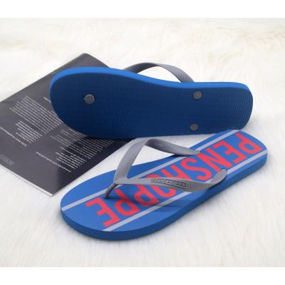 China 2021 Fashion Trend PE Custom Wholesale Blue Slipper Soft Flip Flop Slippers Slippers For Running Men's Shoes for sale