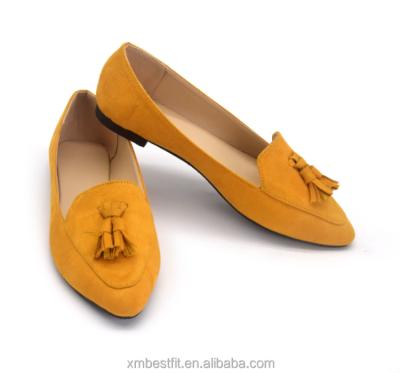 China 2021 Fashion Design Big Color Rope Buckle Women Breathable Casual Waist Yellow Moccasin for sale