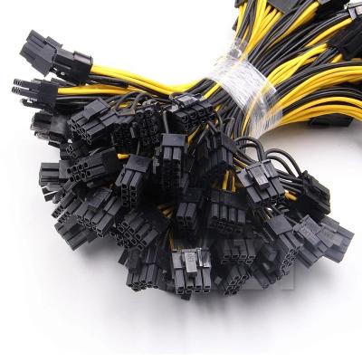 China With SATA Power Cable Pin PCI Express Male New Molex 6 2021 GPU to 2 x PCIe 8 (6+2) Pin PCI-e VGA Splitter Hub Female Power Cable for sale