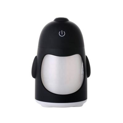 China Commercial Wholesale Products 150ml Mini Creative Penguin Shape Purifier Led Color Light Humidifier For Cartoon Mist Maker Home Diffuser for sale