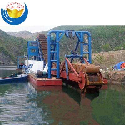 China Hydraulic Rosary Gold Mining Dredger Machine Boat Ladder Boat Ladder Gold Washing Alluvial Gold Washing for sale